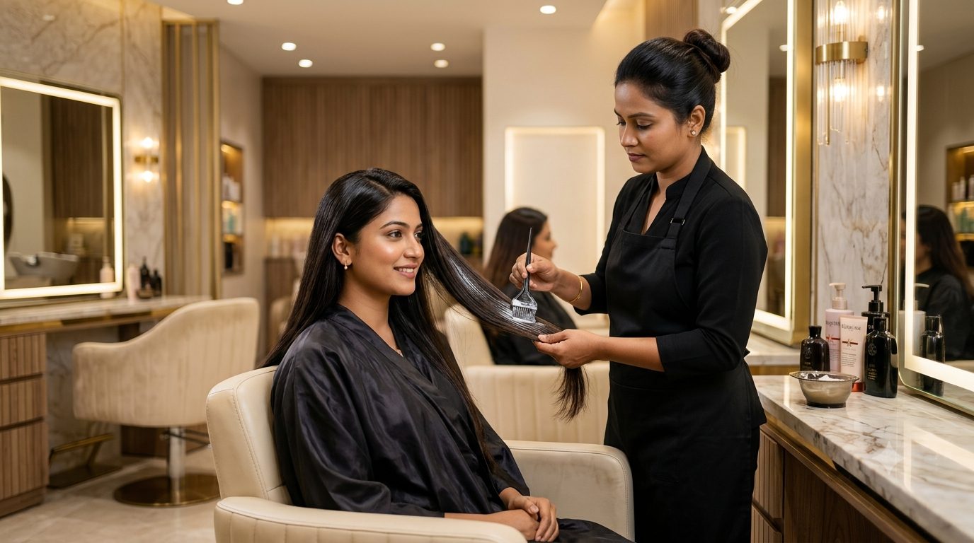 Professional hair colour treatment at Michels Hair & Beauty