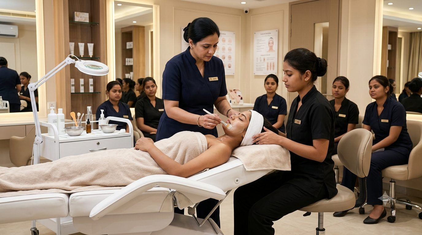 Skin and facial training at Michels Academy